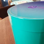 Teal Branded Hat Box